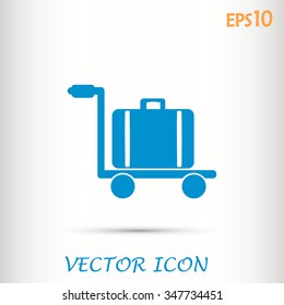 Vector illustration of trolley suitcase 