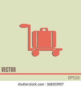 Vector illustration of trolley suitcase 