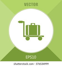 Vector illustration of trolley suitcase 