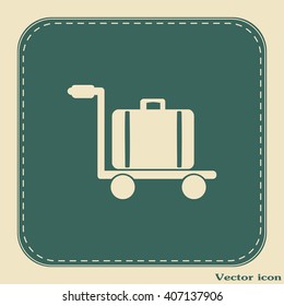 Vector illustration of trolley suitcase 