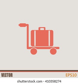 Vector illustration of trolley suitcase 
