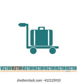 Vector illustration of trolley suitcase 