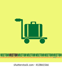 Vector illustration of trolley suitcase 