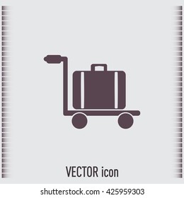 Vector illustration of trolley suitcase 