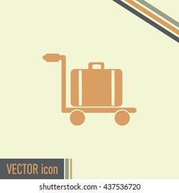 Vector illustration of trolley suitcase 