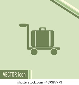 Vector illustration of trolley suitcase 