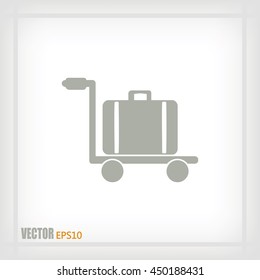 Vector illustration of trolley suitcase 