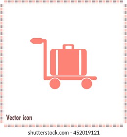 Vector illustration of trolley suitcase 