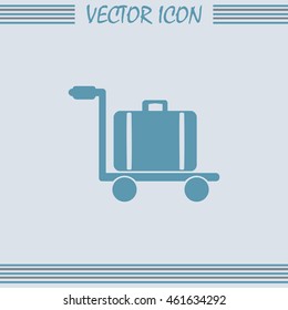 Vector illustration of trolley suitcase 