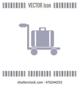 Vector illustration of trolley suitcase 