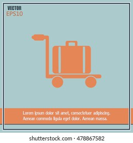 Vector illustration of trolley suitcase 