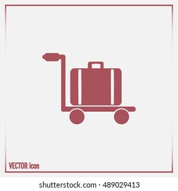 Vector illustration of trolley suitcase 