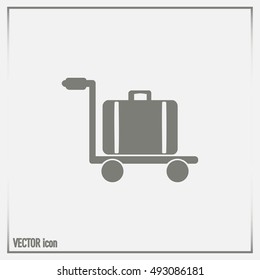 Vector illustration of trolley suitcase 