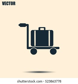 Vector illustration of trolley suitcase 