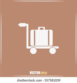 Vector illustration of trolley suitcase 