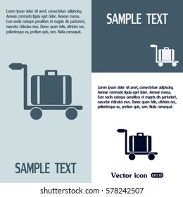 Vector illustration of trolley suitcase 