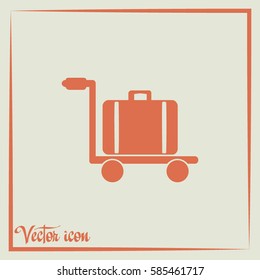 Vector illustration of trolley suitcase 