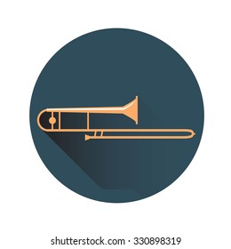 Vector illustration of trombone