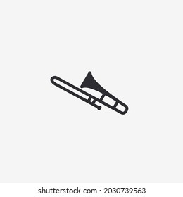 Vector illustration of trombone icon