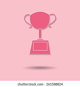 Vector illustration of  Trophy color background.