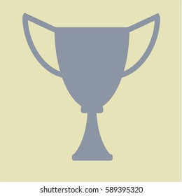 Vector Illustration of Trophy vector icon
