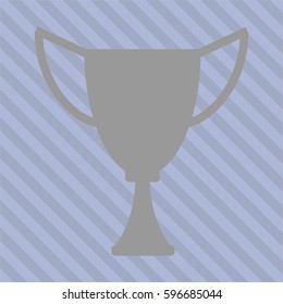 Vector illustration of Trophy vector icon in grey.

