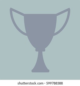 Vektorgrafik von Trophy Symbol auf Grau.
