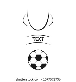 Vector illustration of a trophy with a soccer ball underneath
