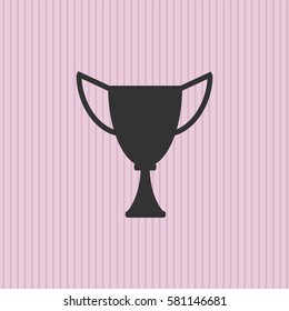 Ilustración vectorial del símbolo del vector trofeo en el icono Negro
