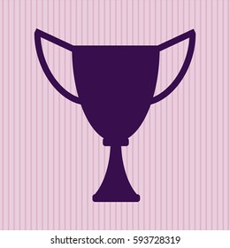 Vector Illustration of Trophy in violet color
