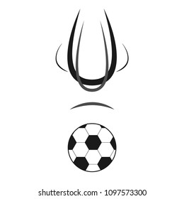 Vector illustration of a trophy/cup with a ball underneath