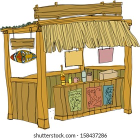 Vector illustration of a tropical bar