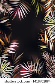 Vector illustration of tropical floral pattern in summer.