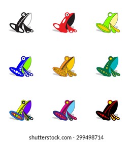 vector illustration tropical frog design