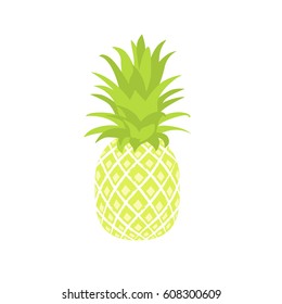 Vector illustration of tropical fruit pineapple. Fruit symbol