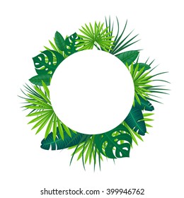 Vector Illustration of Tropical Leaves