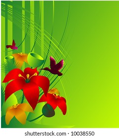 vector illustration - the tropical paradise