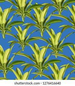 Vector Illustration of tropical plant seamless pattern.