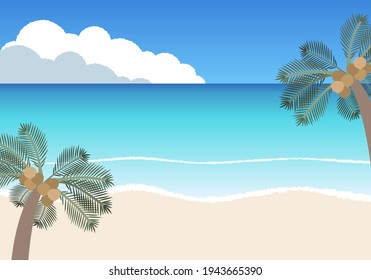 Vektorgrafik des tropischen Sandstrandes