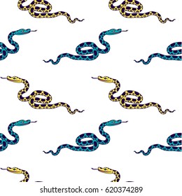 Vector illustration of tropical snake