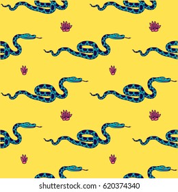 Vector illustration of tropical snake