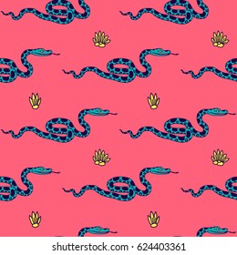 Vector illustration of tropical snake