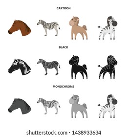 Vector illustration of trot and running symbol. Collection of trot and clipart vector icon for stock.