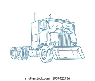 Ilustración vectorial de un camión.