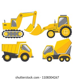 Vector illustration of truck for construction