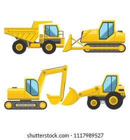 Vector illustration of truck for construction