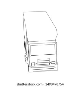 vector illustration of truck container