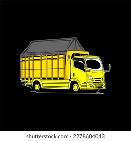 VECTOR ILLUSTRATION OF TRUCK FULL COLOUR