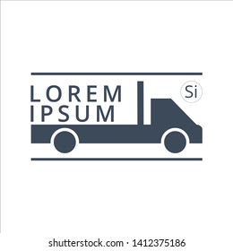 vector illustration truck icon logo design dark color