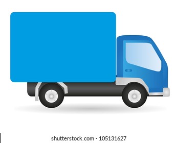 Vector illustration truck, isolated on white background